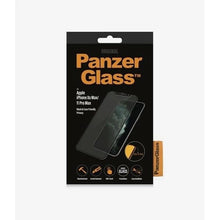 Заредете изображение във визуализатора на галерията – PanzerGlass E2E Super+ privacy tempered glass for iPhone Xs Max / 11 Pro Max - with black frame
