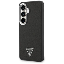 Заредете изображение във визуализатора на галерията – GUESS case for SAMSUNG S26 GUHMS26SPFGTSCMK (Fixed Glitter Triangle MagSafe) black
