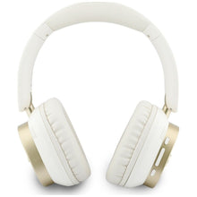 Заредете изображение във визуализатора на галерията – Wireless headphones Guess ENC Rectangle Metal Script white
