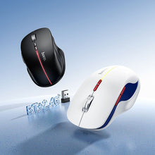 Заредете изображение във визуализатора на галерията – Wireless mouse dual-mode (Bluetooth, 2.4G) 1600 dpi RGB Hoco GM43 black
