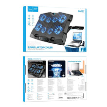 Заредете изображение във визуализатора на галерията – HOCO lapotop cooling stand GM27 black
