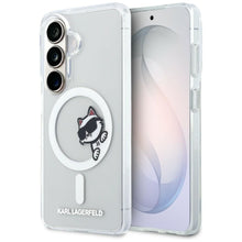 Заредете изображение във визуализатора на галерията – KARL LAGERFELD case for SAMSUNG S26 KLHMS26S6HCPSCT (Magnetic IML Peekaboo Choupette) transparent
