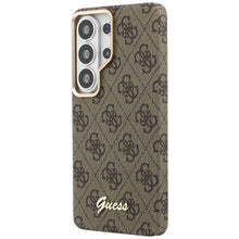 Заредете изображение във визуализатора на галерията – GUESS case for SAMSUNG S26 Ultra GUHMS26L5P4FWMSW (4G Script MagSafe) brown
