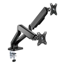 Заредете изображение във визуализатора на галерията – Silver Monkey UM-800 holder for two monitors on a gas spring - black
