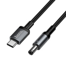 Заредете изображение във визуализатора на галерията – Cable USB C to DC 5,5mm Hoco 12V/1A 1m X129 Advantage black
