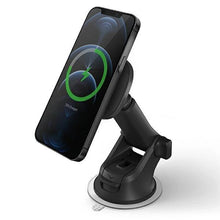 Заредете изображение във визуализатора на галерията – Uniq Magneo car holder with inductive charger for cockpit/window - gray
