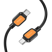 Заредете изображение във визуализатора на галерията – HOCO cable Type C to Type C 3A 60W X108 1 m black

