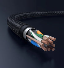Заредете изображение във визуализатора на галерията – Ugreen NW153 Ethernet RJ45 Cat8 Cable Copper Core 1.5m - Black
