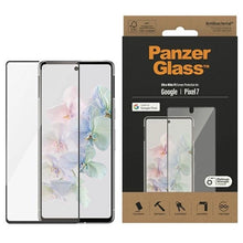 Заредете изображение във визуализатора на галерията – PanzerGlass Ultra-Wide Fit Antibacterial Tempered Glass for Google Pixel 7 - with Black Frame
