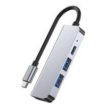 Заредете изображение във визуализатора на галерията – HUB Tech-Protect V2 4in1 USB-C - USB-A 3.0 / USB-A 2.0 / USB-C / HDMI - gray
