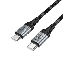 Заредете изображение във визуализатора на галерията – Cable USB C to C Hoco PD 60W 1,5 m X121 black
