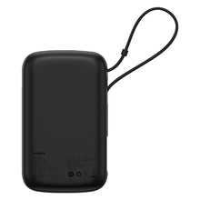 Заредете изображение във визуализатора на галерията – Baseus Qpow Pro+ 10000mAh 22.5W powerbank with built-in USB-C cable and display - black
