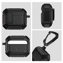 Заредете изображение във визуализатора на галерията – Tech-Protect X-Carbo case for AirPods Pro 1 / 2 - black
