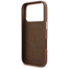 Заредете изображение във визуализатора на галерията – KARL LAGERFELD case for IPHONE 17 Pro Max compatible with MagSafe KLHMP17X5PGFKHGW (Karl Head Logo) brown

