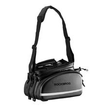 Заредете изображение във визуализатора на галерията – Rockbros A6-6 bicycle bag for trunk, 35 l, with fold-out pockets - black
