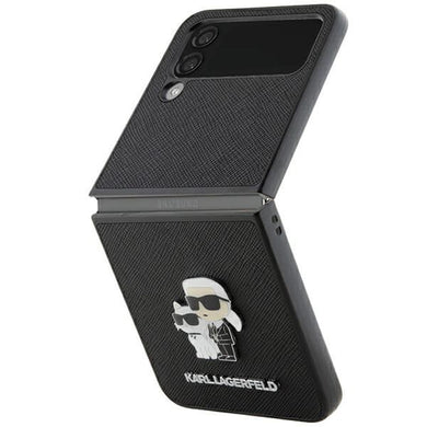 Оригинален гръб KARL LAGERFELD за SAMSUNG Z Flip 4 KLHCZF4SAKCNPK (Saffiano K&C PIN) черен