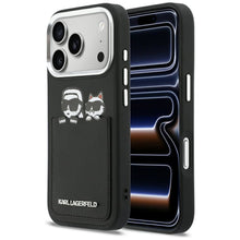 Заредете изображение във визуализатора на галерията – KARL LAGERFELD case for IPHONE 17 Pro Max KLHCP17X6PCSPKCK (PU W/ K&amp;C Print &amp; Pocket) black
