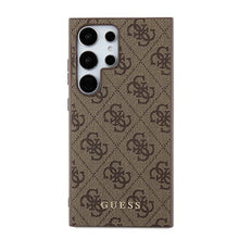 Заредете изображение във визуализатора на галерията – Guess 4G Metal Gold Logo case for Samsung Galaxy S24 Ultra - brown
