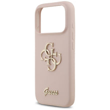 Заредете изображение във визуализатора на галерията – GUESS case for IPHONE 17 Pro GUHCP17LSC4GSMP (Silicone W/ Big 4G Script) pink
