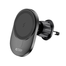 Заредете изображение във визуализатора на галерията – Tech-Protect MM15W-V1 car phone holder with MagSafe 15W inductive charger for cockpit / air vent - black
