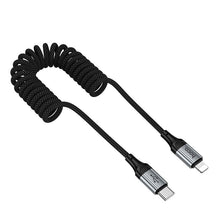 Заредете изображение във визуализатора на галерията – Cable USB C to Lightning Hoco PD 2,4A 1,5 m X121 black
