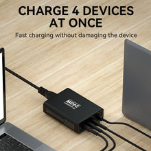 Заредете изображение във визуализатора на галерията – Wozinsky WGCSB 240W GaN wall charger USB-A / 3 x USB-C - black

