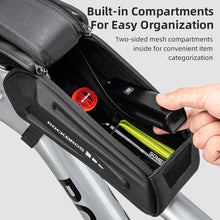 Заредете изображение във визуализатора на галерията – Rockbros 30120064001 waterproof frame bicycle bag with phone cover - black
