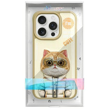 Заредете изображение във визуализатора на галерията – NIMMY case COOL&amp;CUTE 2.0 Cat for IPHONE 15 Pro khaki
