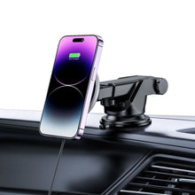 Заредете изображение във визуализатора на галерията – Tech-Protect A2 car phone holder with MagSafe 15W inductive charger for the cockpit - black
