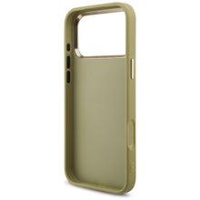 Заредете изображение във визуализатора на галерията – GUESS case for IPHONE 17 Pro Max GUHCP17XHG4SGCD (Fixed Glitter Big 4G Metal Frame) gold
