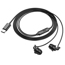 Заредете изображение във визуализатора на галерията – Borofone Earphones BM91 Cloud with microphone Type C black
