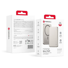 Заредете изображение във визуализатора на галерията – Powerbank compatible with MagSafe Forcell F-Energy Slim F5K9 QC4.0 PD3.0 15W 5000 mAh cloud dancer
