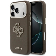 Заредете изображение във визуализатора на галерията – GUESS case for IPHONE 17 Pro Max GUHCP17X5PS4RGGW (PU FW Resin Logo) brown
