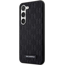 Заредете изображение във визуализатора на галерията – Original Pouch KARL LAGERFELD  hardcase Saffiano Mono Metal Logo KLHCS24SSAKLHPK for Samsung Galaxy S24 black
