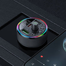 Заредете изображение във визуализатора на галерията – HOCO car transmitter FM bluetooth 2 x USB A + Type C PD QC3.0 30W E82 black
