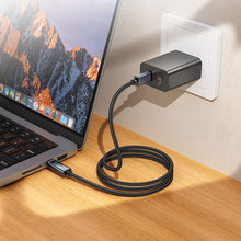 Заредете изображение във визуализатора на галерията – HOCO cable Type C to Type C with display 3A 60W X112 1 m black
