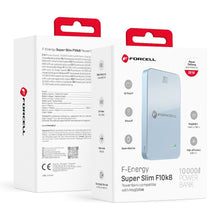 Заредете изображение във визуализатора на галерията – Powerbank compatible with MagSafe Forcell F-Energy SuperSlim F10K8 QC4.0 PD3.0 15W 10000 mAh blue
