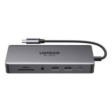 Заредете изображение във визуализатора на галерията – HUB Ugreen CM681 15978 13in1 USB-C - 2x USB-A 3.2 / 2x USB-A 3.0 / USB-C 3.2 / 2x HDMI / DisplayPort / RJ45 / SD and TF / AUX / USB-C PD
