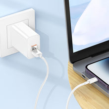 Заредете изображение във визуализатора на галерията – Borofone Cable BX102 Winner - USB + Type C to Lightning - PD 27W 1 metre white
