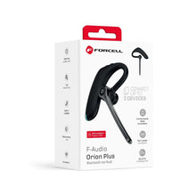 Заредете изображение във визуализатора на галерията – Wireless mono headset (ENC, Multipoint, BT 6.0 + EDR, 170mah) FORCELL Orion Plus black
