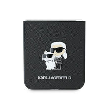 Заредете изображение във визуализатора на галерията – KARL LAGERFELD case for SAMSUNG Z Flip 6 KLHCZF6SAPKCNPK (HC Saffiano KC Metal Pin) black
