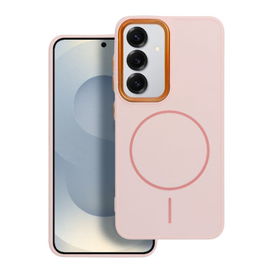 FRAME MAG COVER Case compatible with MagSafe for SAMSUNG S25 PLUS powder pink