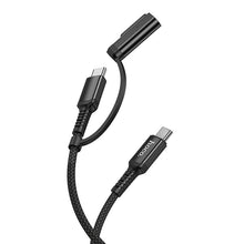 Заредете изображение във визуализатора на галерията – Cable 2in1 USB C to USB C / Mag3 Hoco 240W 1,8 m U142 black

