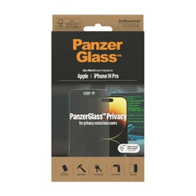 Заредете изображение във визуализатора на галерията – PanzerGlass Ultra-Wide Fit Antibacterial Privacy Tempered Glass for iPhone 14 Pro
