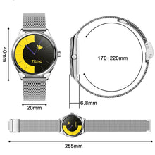 Заредете изображение във визуализатора на галерията – Smartwatch TITMO O-170 (AMOLED, bluetooth call, stainless steal silver mesh strap) silver
