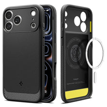Заредете изображение във визуализатора на галерията – SPIGEN case RUGGED ARMOR compatible with MagSafe for IPHONE 18 Pro / 17 Pro matte black
