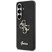 Заредете изображение във визуализатора на галерията – GUESS case for SAMSUNG S26 GUHCS26SHG4SGK (Fixed Glitter 4G Big Metal Logo) black
