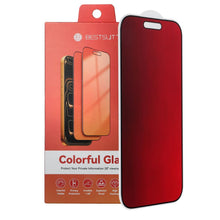 Заредете изображение във визуализатора на галерията – Bestsuit Flexible Hybrid Glass 5D Colorfull Privacy 180 for IPHONE 13/13 Pro/14/16e / 17e (SE 4 2025) magenta
