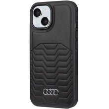 Заредете изображение във визуализатора на галерията – Audi Synthetic Leather Case with MagSafe for iPhone 15 Plus / 14 Plus - Black
