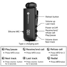 Заредете изображение във визуализатора на галерията – FORCELL F-AUDIO Drive EarBud безжични слушалки bluetooth черен
